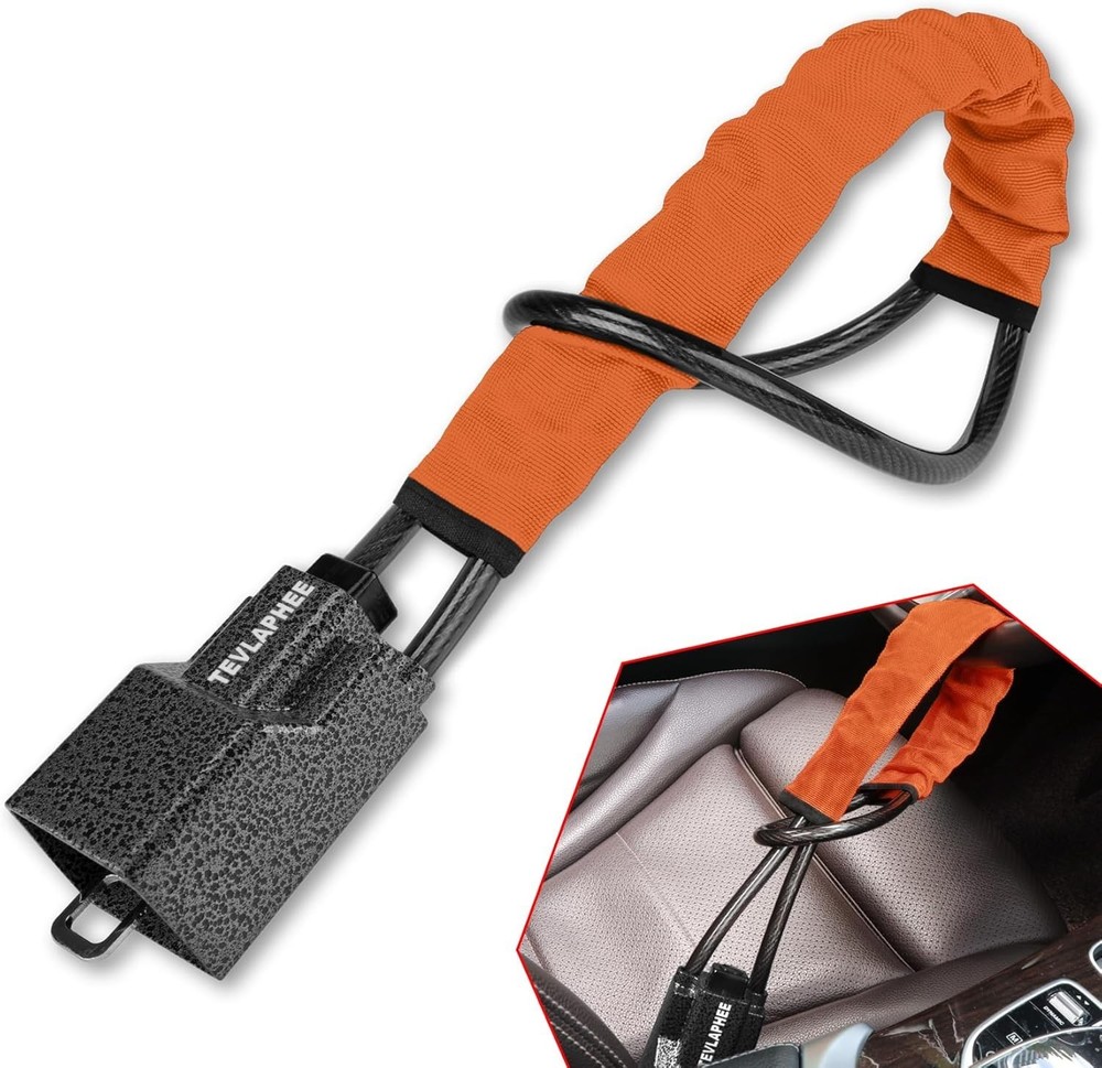 High-Visibility Steering Wheel Lock - Double Protection, Durable Aluminum Design