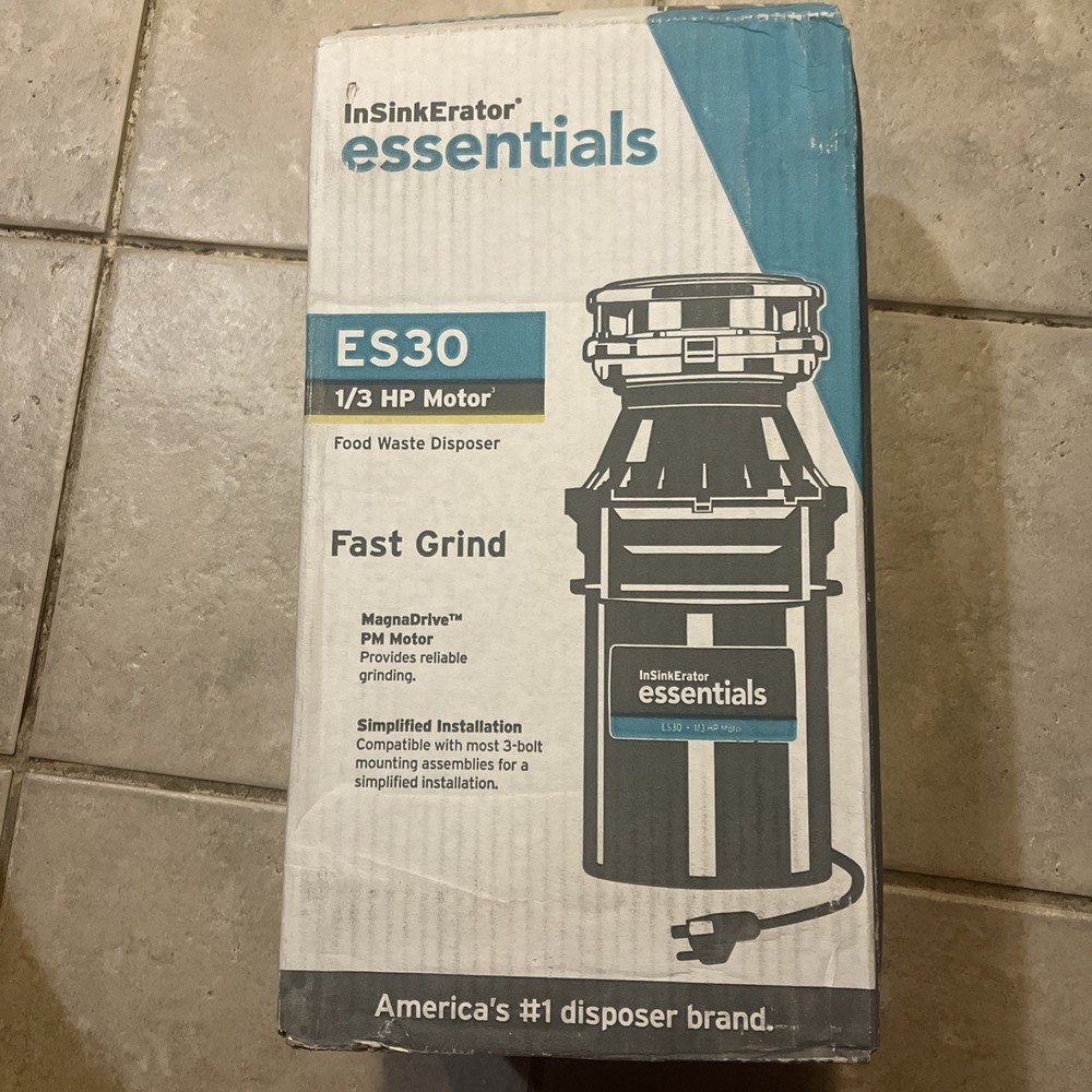 InSinkErator Essentials ES30 1/3 HP Motor-NEW/open Box To Inspect