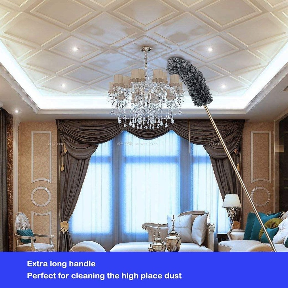 Lomida Microfiber Duster with Extension Pole(Stainless Steel), Extra Long 100...