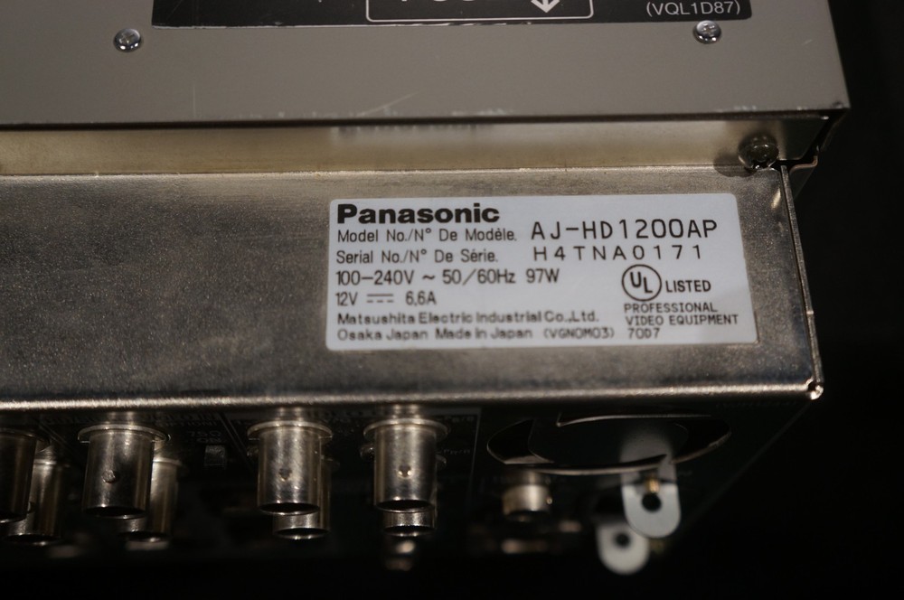 Panasonic AJ-HD1200A Compact DVCPRO Recorder - Tested