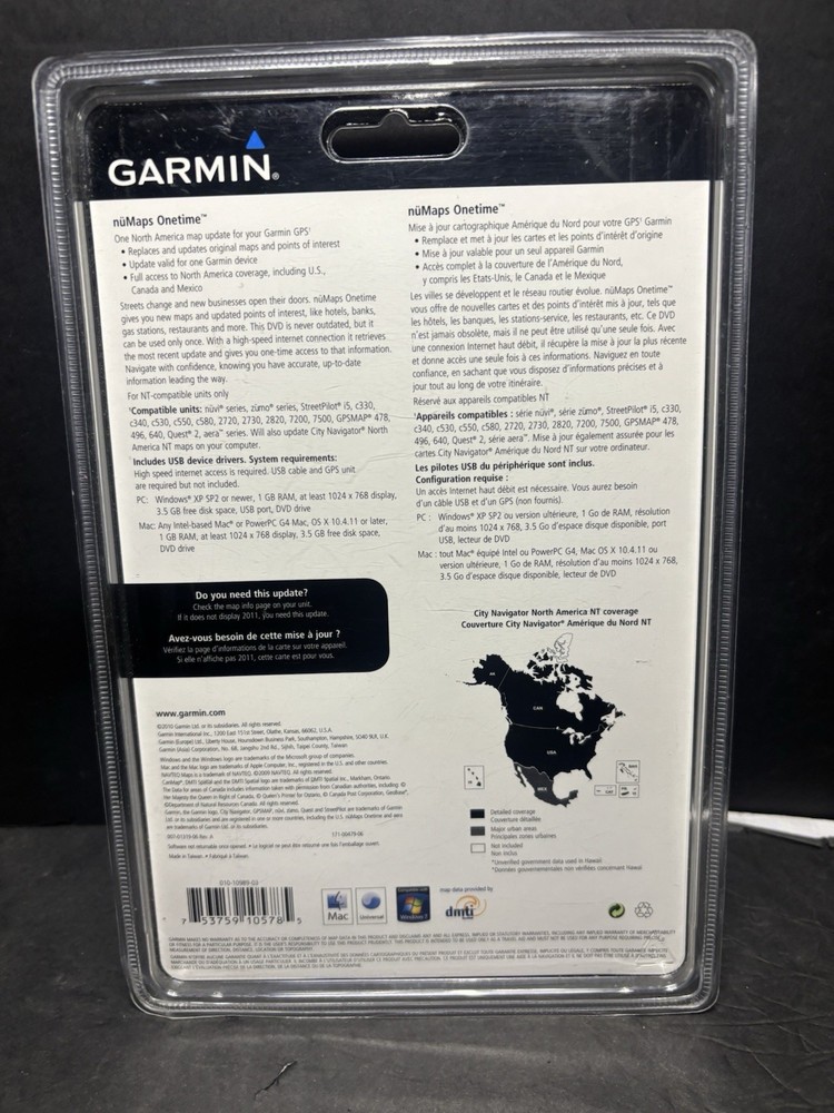 Garmin nuMaps Onetime North America Map Update 2010