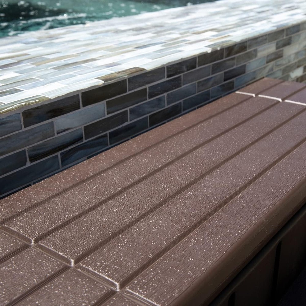 Brown/Black Slip-Resistant Spa Steps with Storage – Easy Assembly, Safe Home