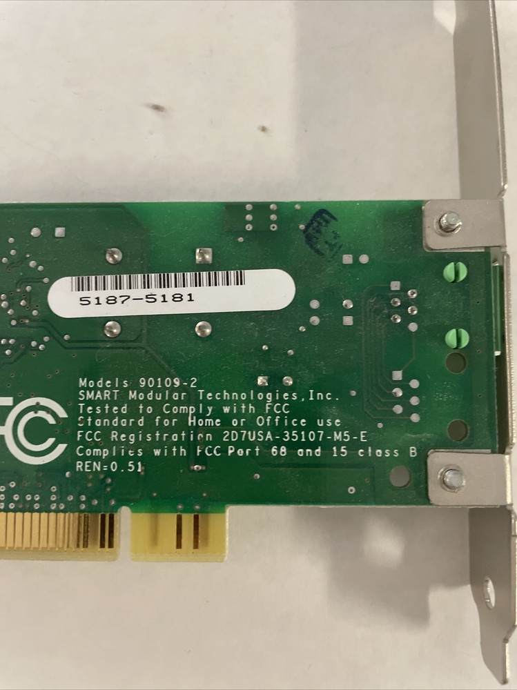 SMART MODULAR MODEM, 5187-4317 90109-2 PCI Card
