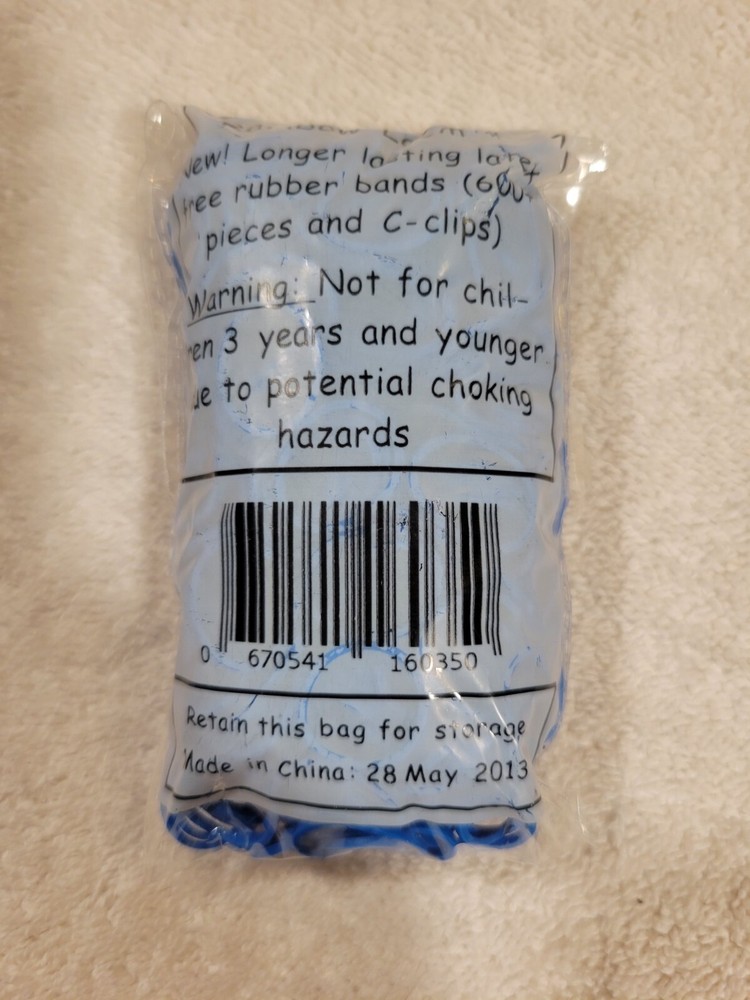 Rainbow Loom - Rubber Bands - Blue New 600pc