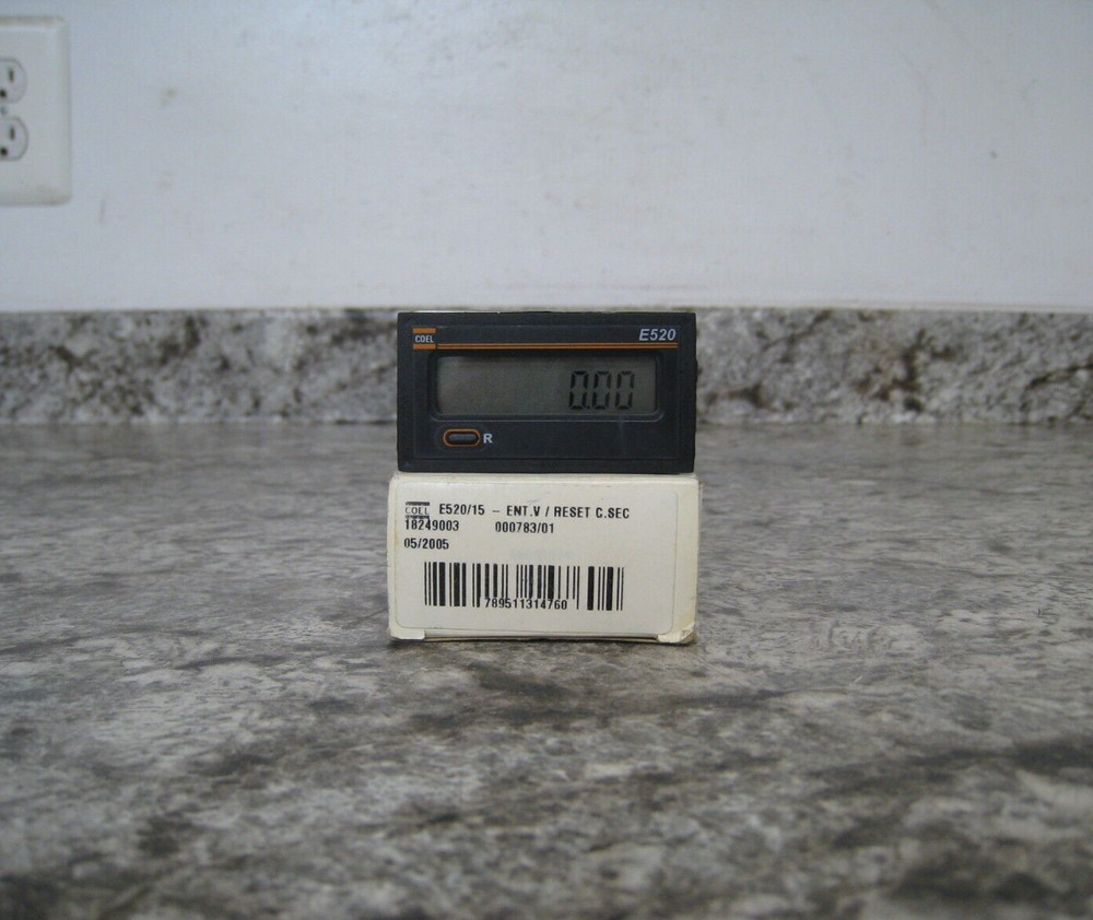 New Coel Coelmatic E520/15 E520 New8-Digit LCD Pulse / Hour Totalizer Counter