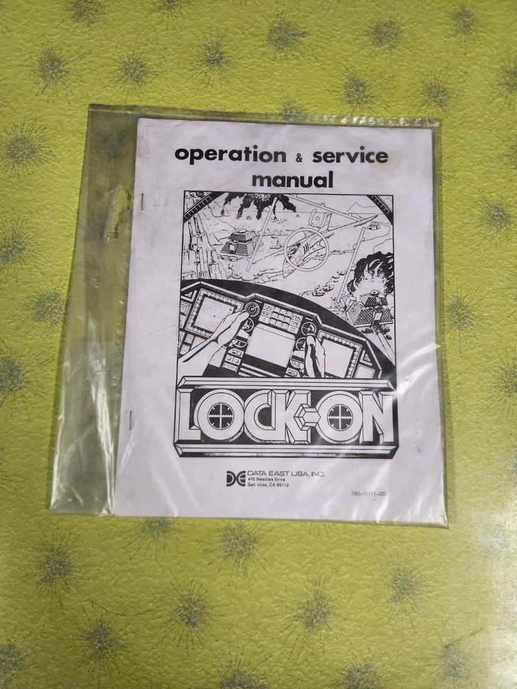 original Lock On Data East Arcade Video Game manual