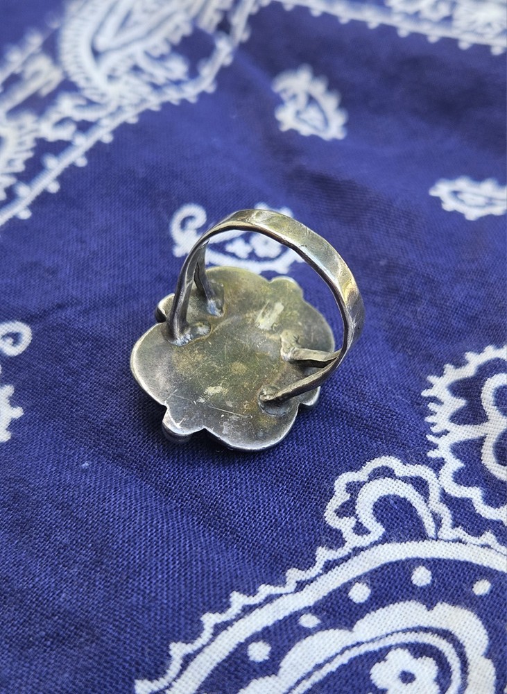 Vintage Sterling & Turquoise Ring - Size 8