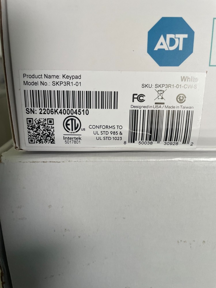 ADT+ Self Setup Alarm System + Door/Window and Motion Sensor + KEYPAD !