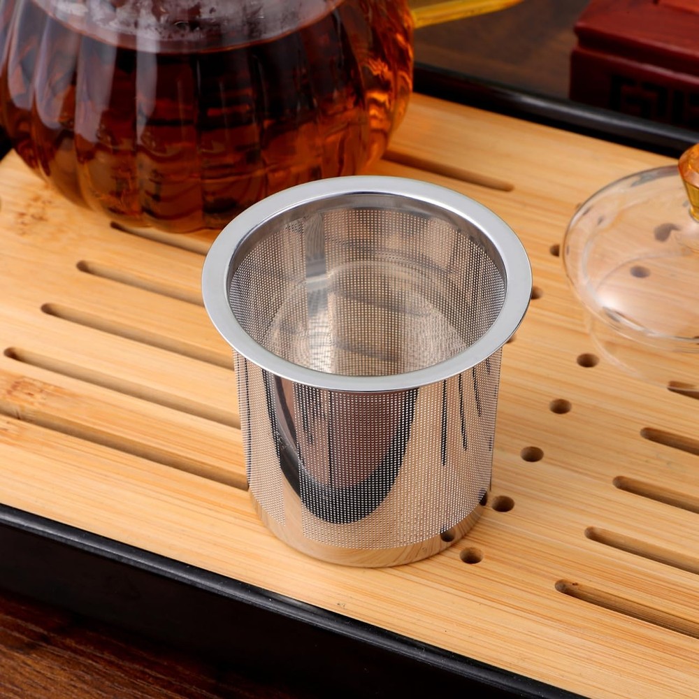 Tea Cup Filter Loose Leaf Holder Mesh Strainer Teapot Infuser Basket 7cm