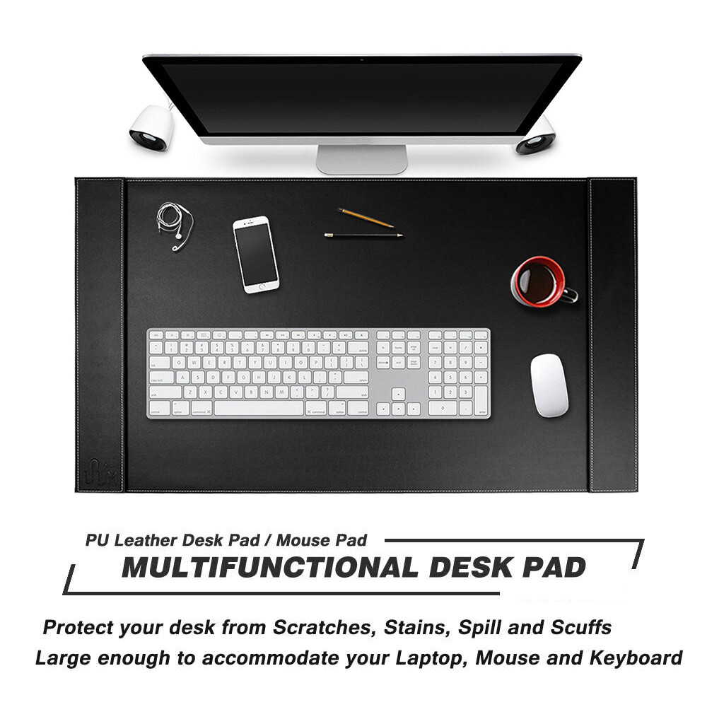 Large Leather Office Desk Pad Blotter Protector Computer Mouse Mat Desktop Cover