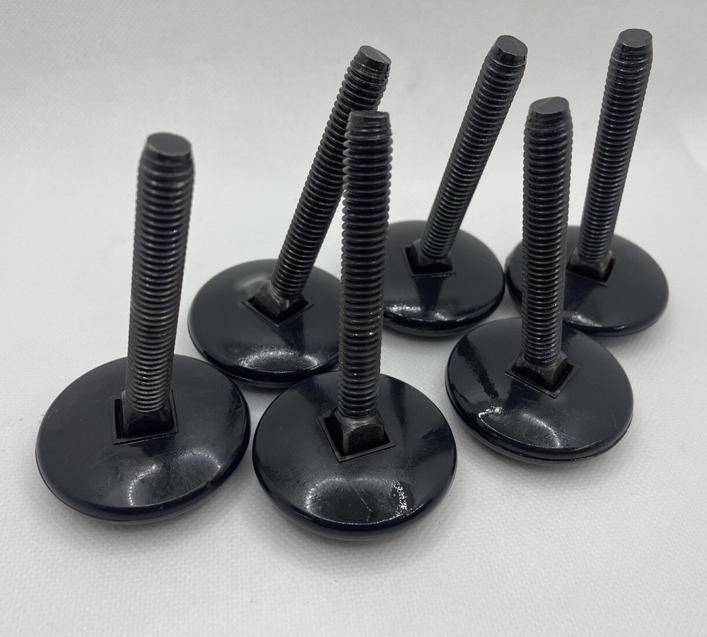 (6 Pack) Herman Miller Adjustable Leveling Glides for Cubicle Workstation Frames