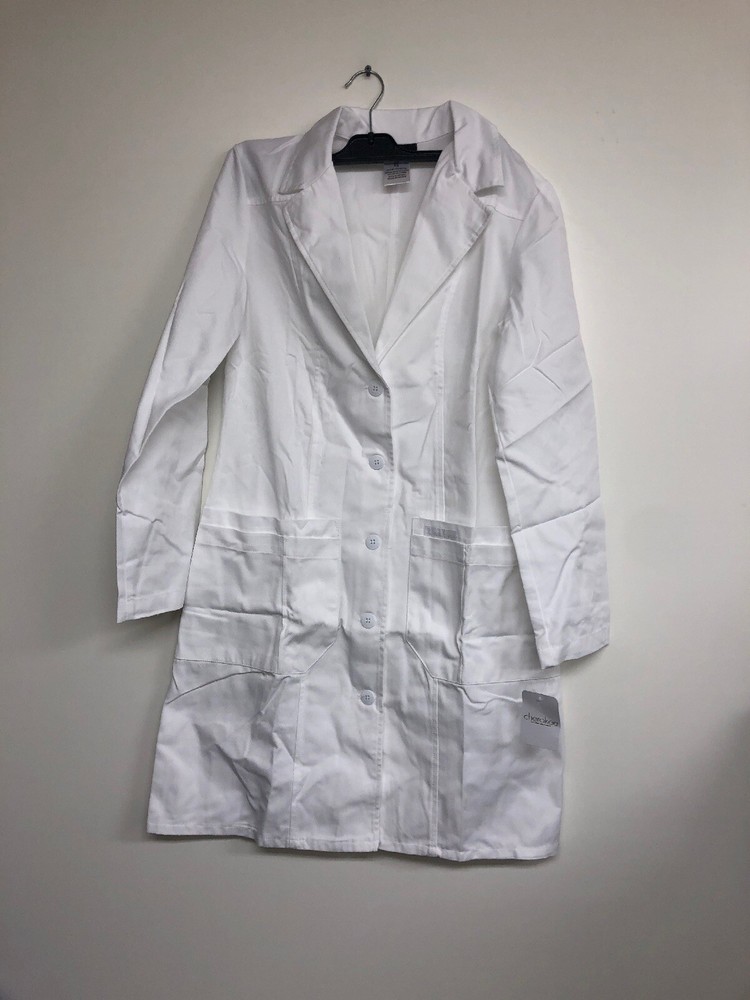 Cherokee Womens Scrubs 36” Lab Coat, White,X-Small