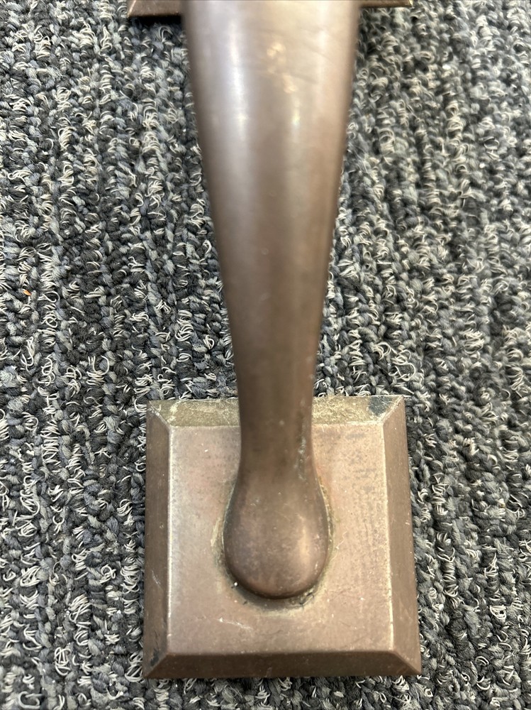 Vintage SOLID BRASS Large EXTERIOR FRONT DOOR PULL HANDLE 8 7/8”