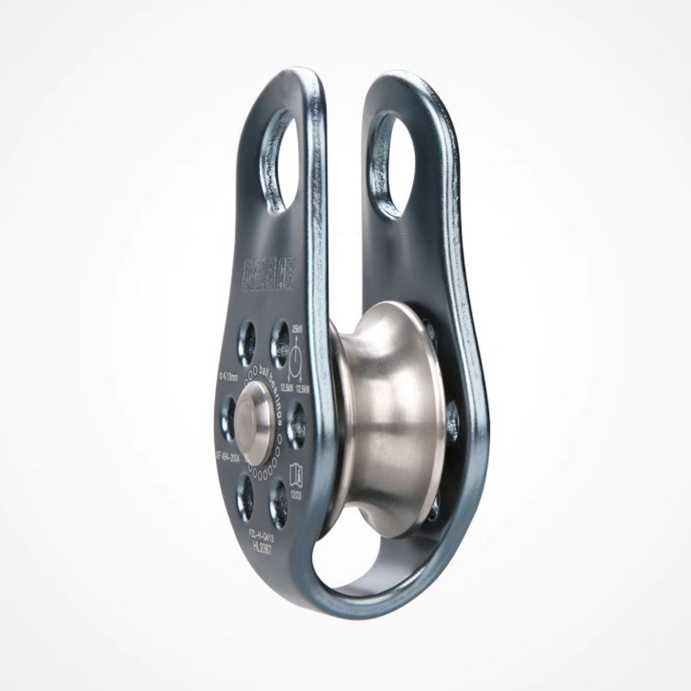 Fixed Micro Single Pulley 25kN Rope Wire Rigging Rescue Hauling Device