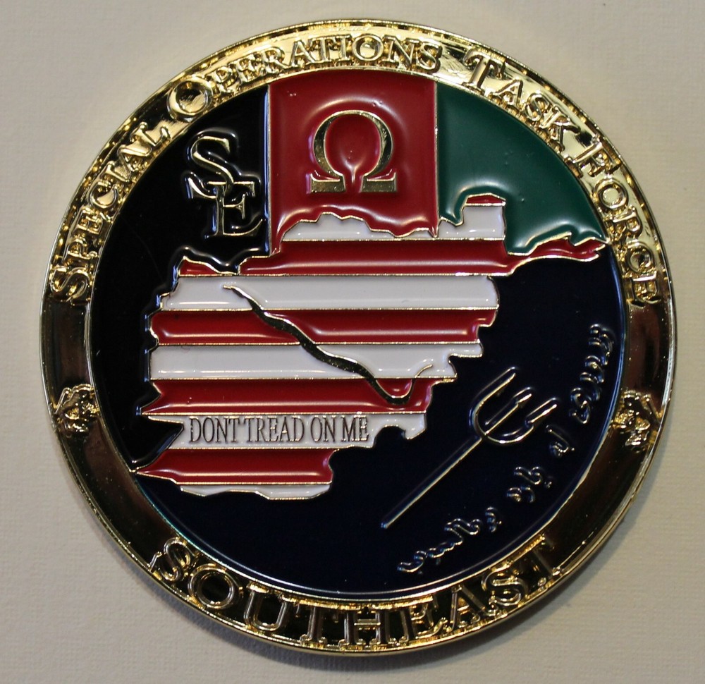 Omega Ops / Special Operations Task Force SOUTHEAST Navy SEALs Challenge Coin