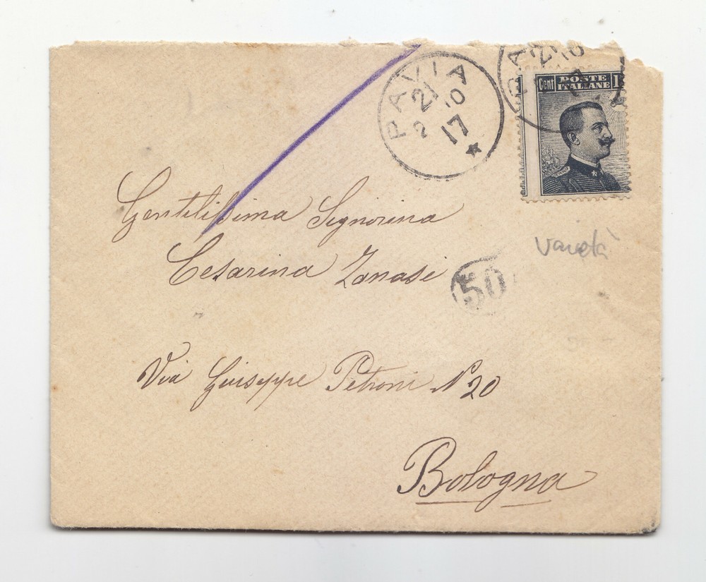HH159-VITT.EM.III 15 Cent Michetti Varieta' On Envelope