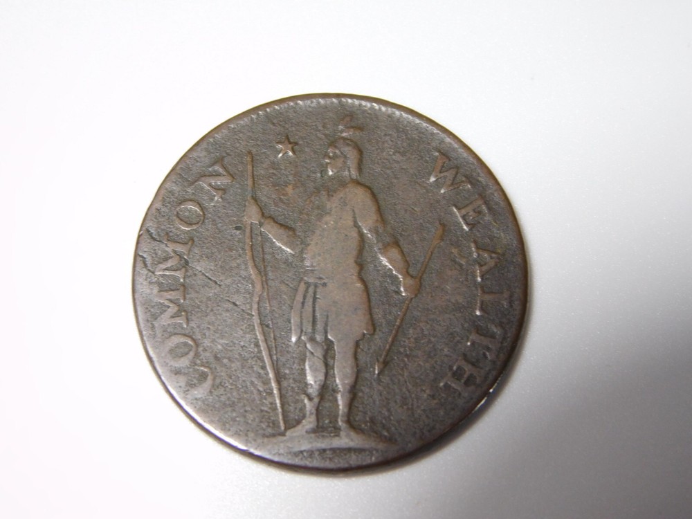US COLONIAL COPPER COIN 1787 MASSACHUSETTS COMMON WEALTH CENT