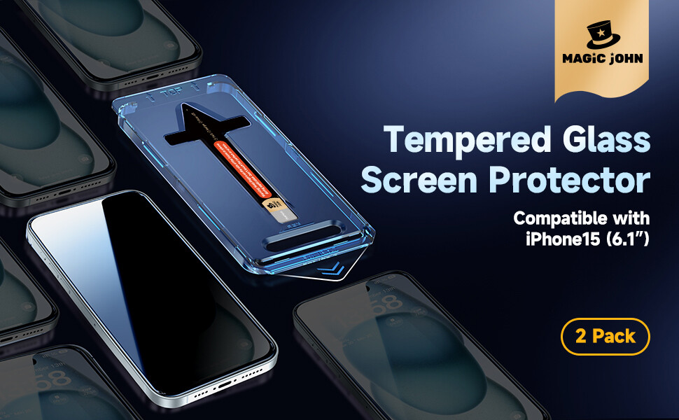 4Pack Auto Alignment Glass Screen Protector For iPhone 16 15 Pro Max 14 13 12 11