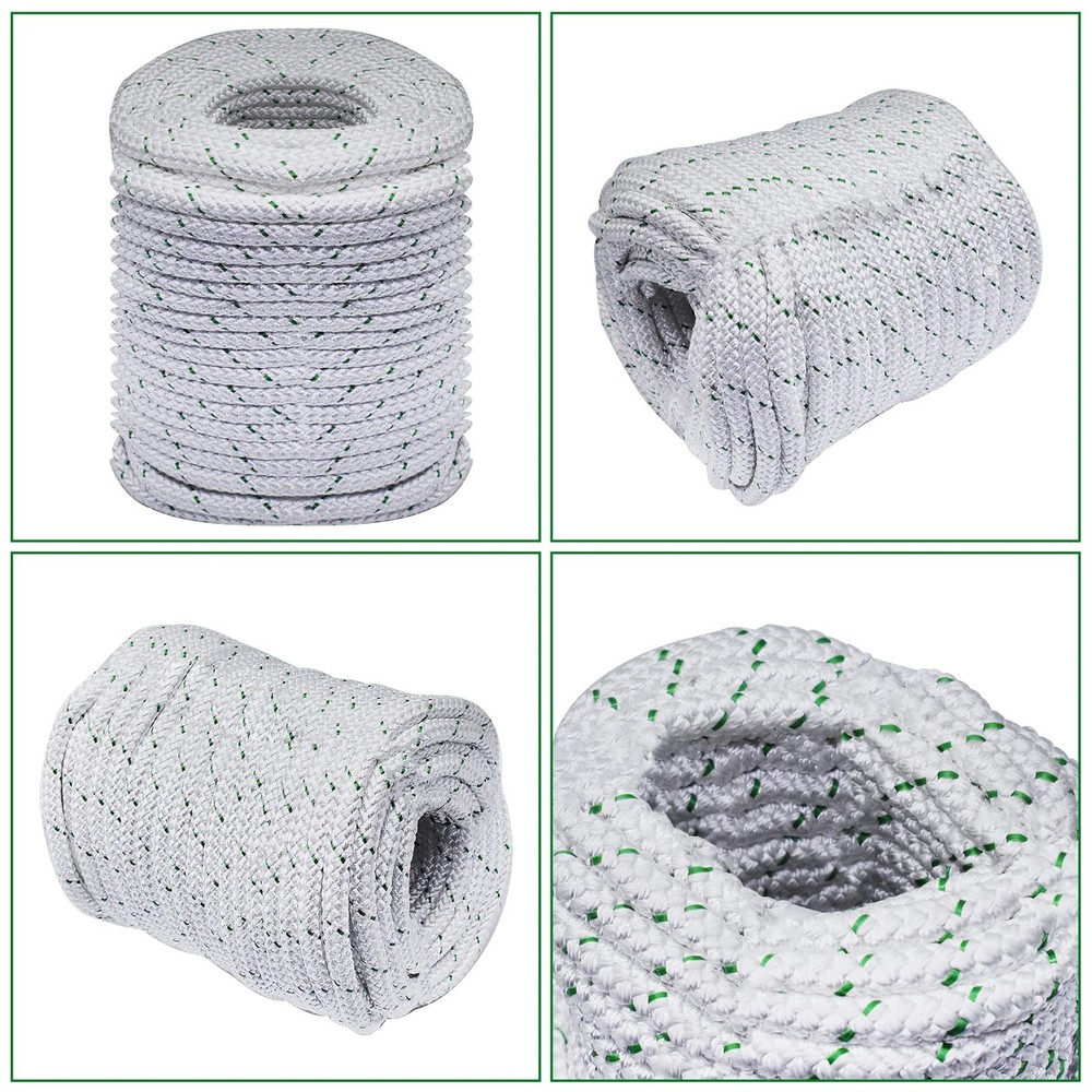 3/8in 200ft Double Braid Polyester Pulling Rope 1550 Lbs Sailing Swing