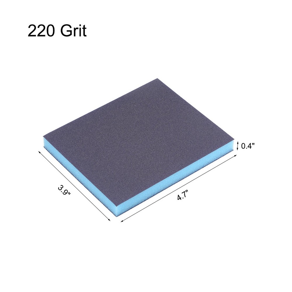 Sanding Sponges 220 Grit Sanding Block Pad Blue 6pcs