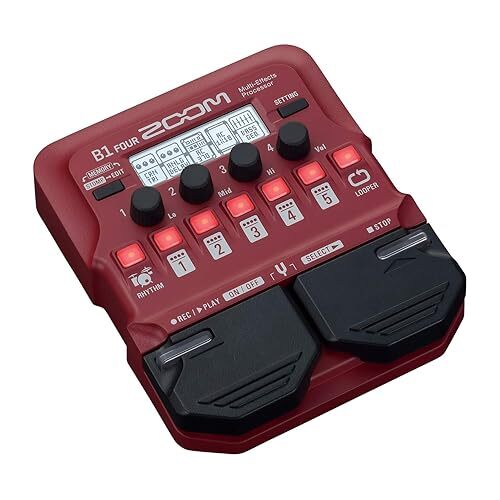 ZOOM B1 Four Multi Effect Processor Stomp Pedal for Bass w/ Tracking NEW