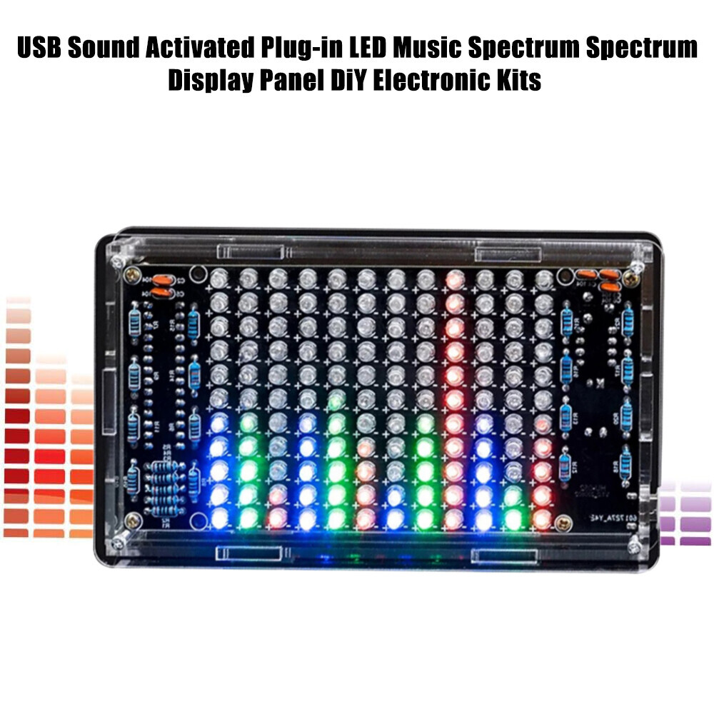 Electronic Kits USB Mini Spectrum Display DIY Sound Activated Soldering Project