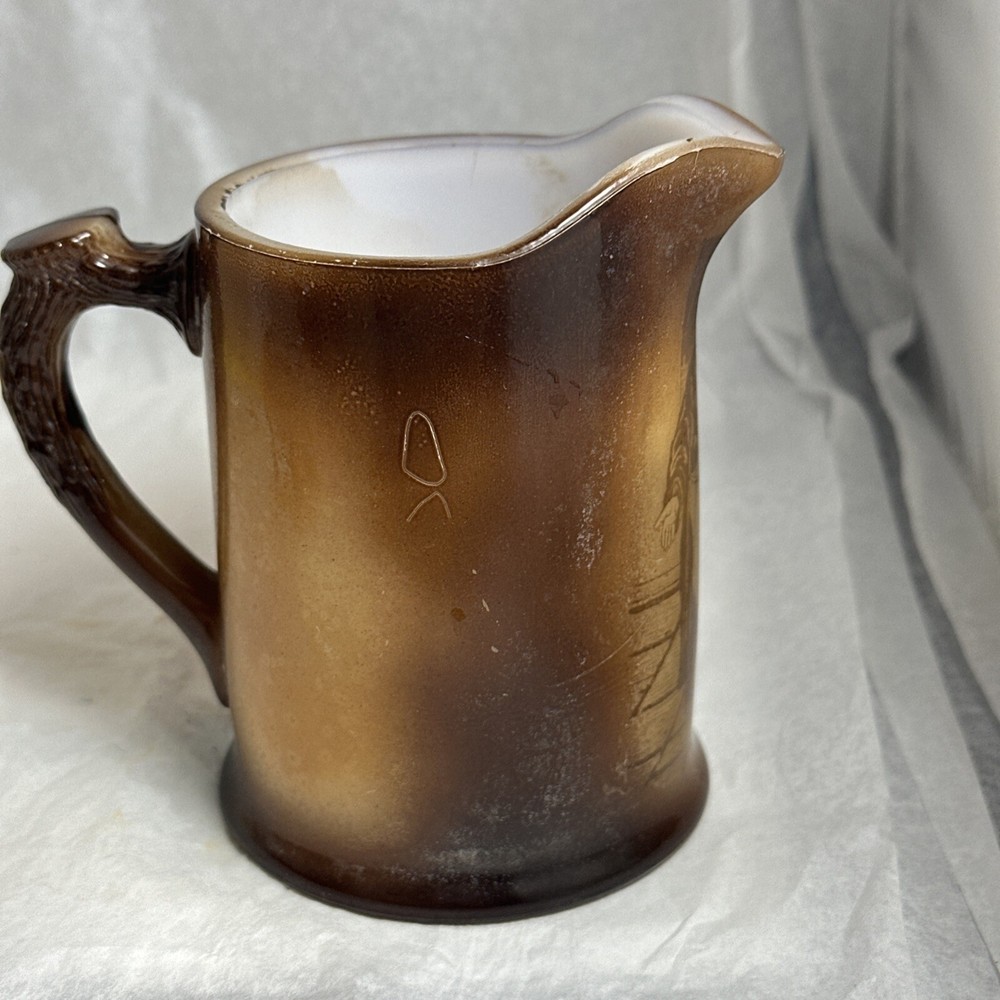 Brown antique glass Pitcher