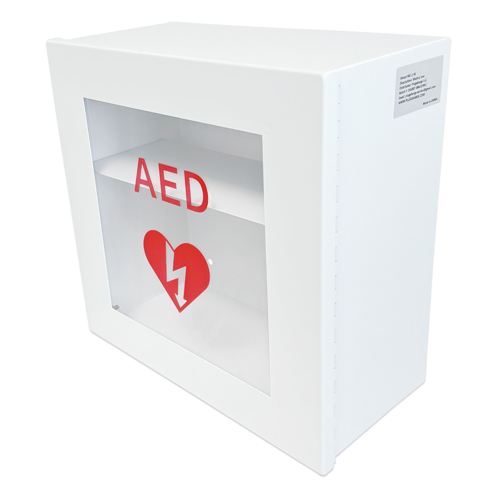 Non Alarmed AED Defibrillator Wall Mounted Storage Cabinet