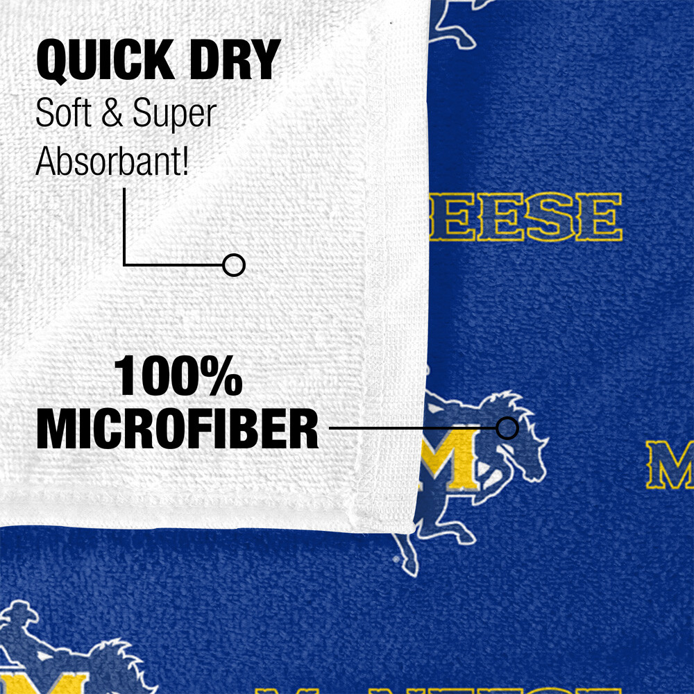 Mcneese State University Beach Towel/Bath Towel, 30"x60" Logo Pattern