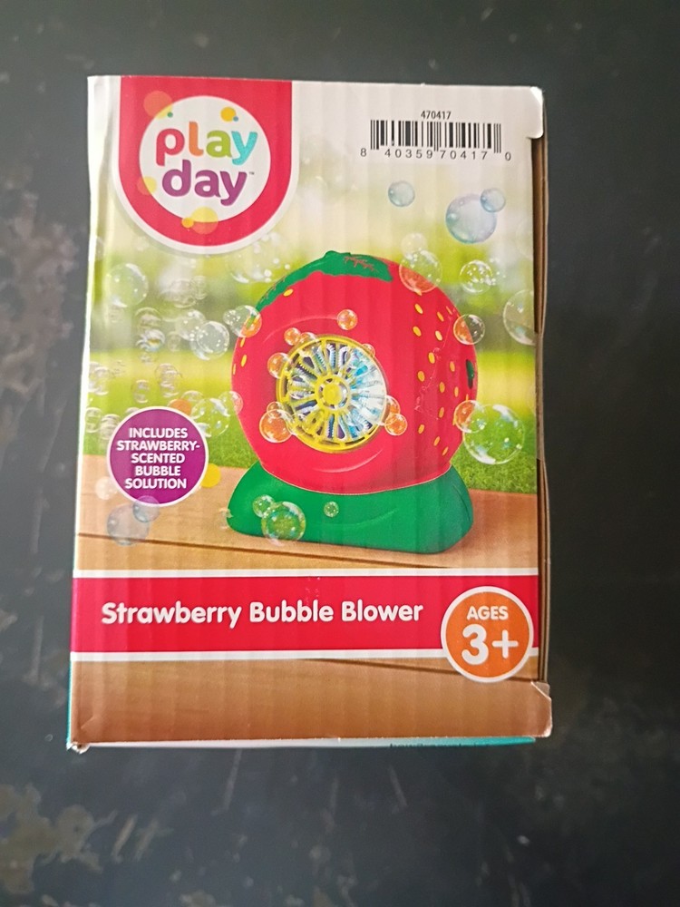 Strawberry Bubble Blower Includes Strawberry Scented Bubble Solution
