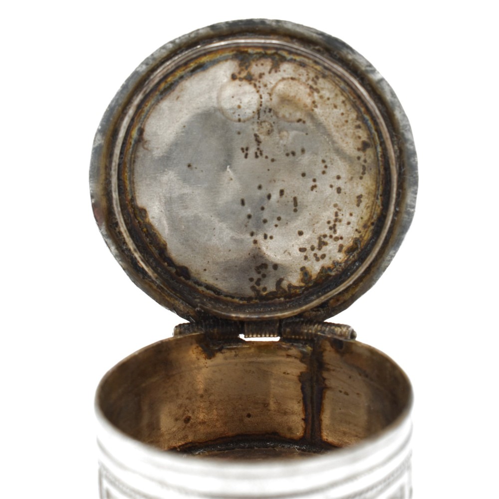 Vintage Scandinavian Solid Silver Heart Pill Box 935