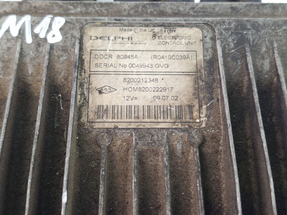 Renault Clio II 2000 Engine Control Unit Module 8200212348 BVV2786