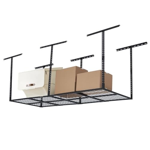 3x8 ft Garage Ceiling Storage Racks, Overhead Garage Storage Rack
