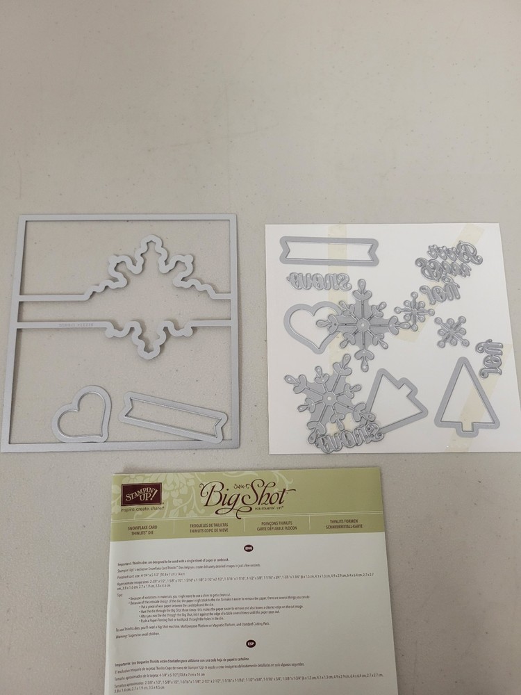 Sizzix Big Shot Stampin Up Snowflake Card Thinlits Die 135855
