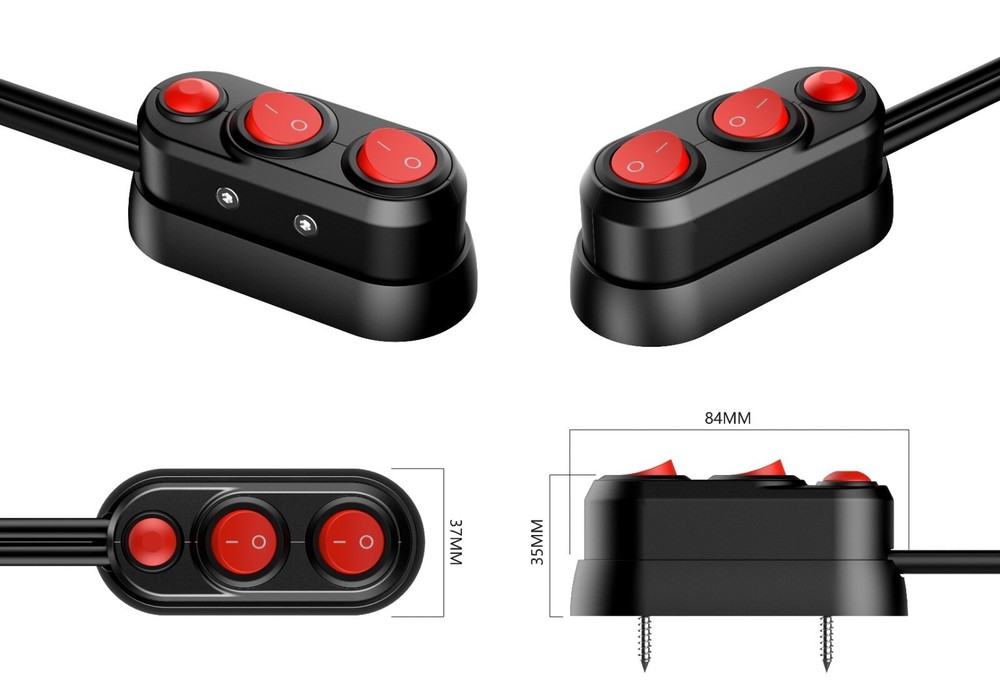 Controller & Extension Cable 1.5m 5ft For RVL SlimLine or FleetMax LED Lightbars