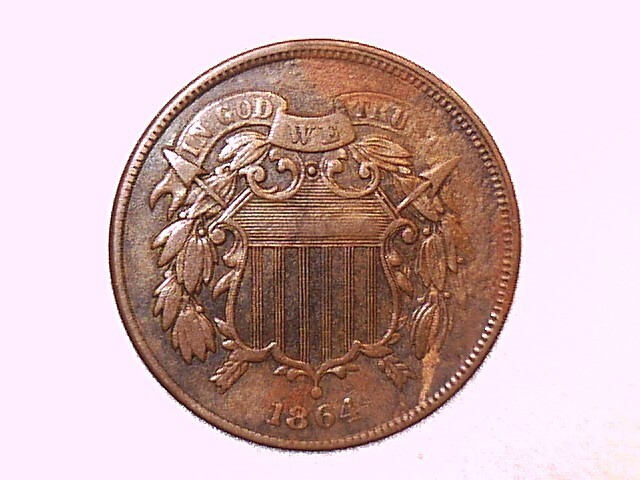 1864 Two Cent - Doubled Die Obverse - Cherrypickers FS# 2c - 001