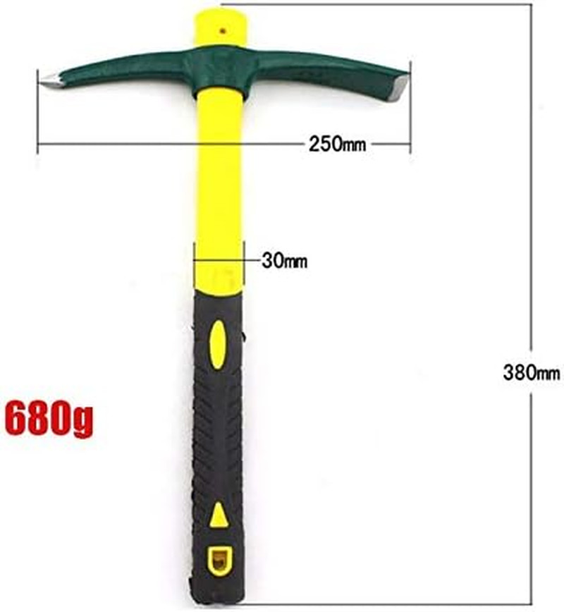 Outdoor Camping Fiberglass Handle Small Size Tools Pickaxe