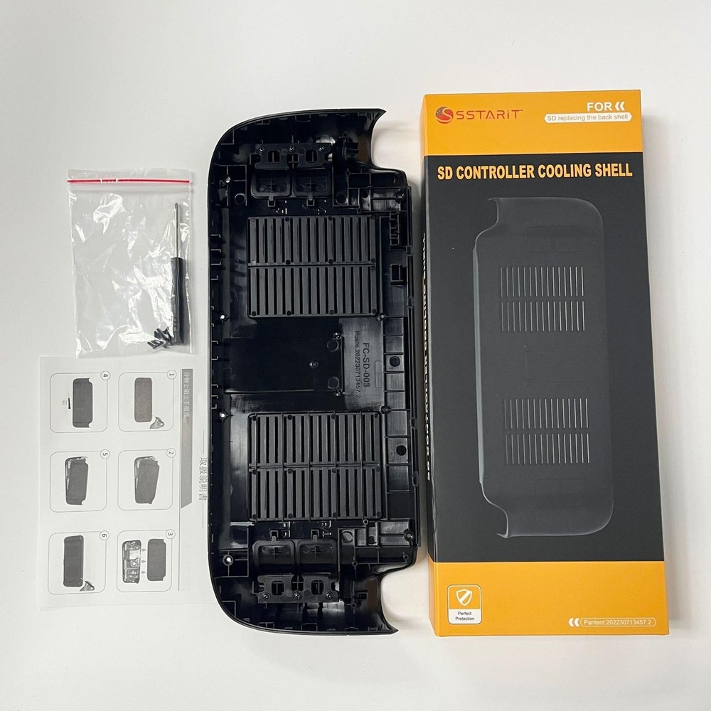 Game Console Cooling Backshell Protective Case with Bracket For Steam Deck D