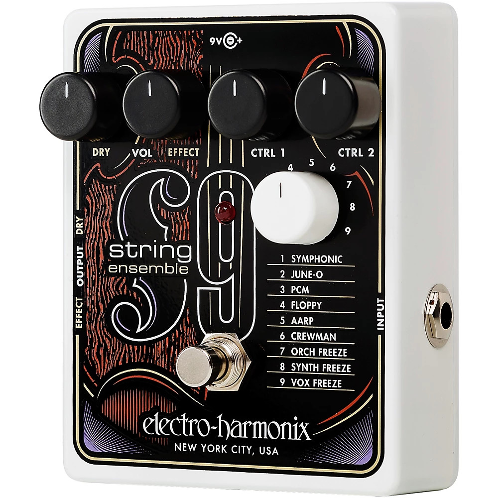 Electro-Harmonix STRING9 String Ensemble/Synthesizer Effects Pedal Black/White