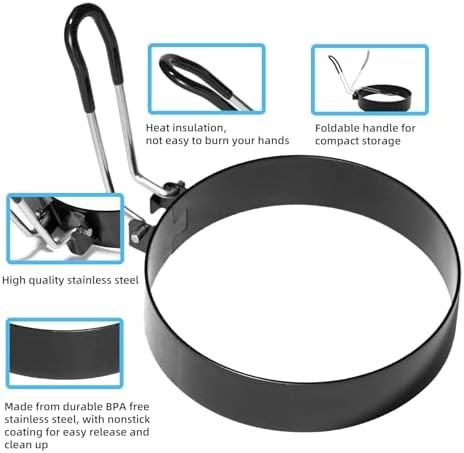 Omelet Pancake Egg Rings 3 Pack Stainless