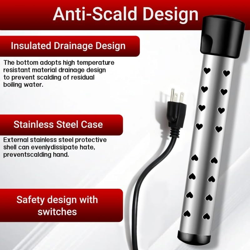 Water Heater Electric 2000W Fast Heating Portable Water Heater with 304 Digital