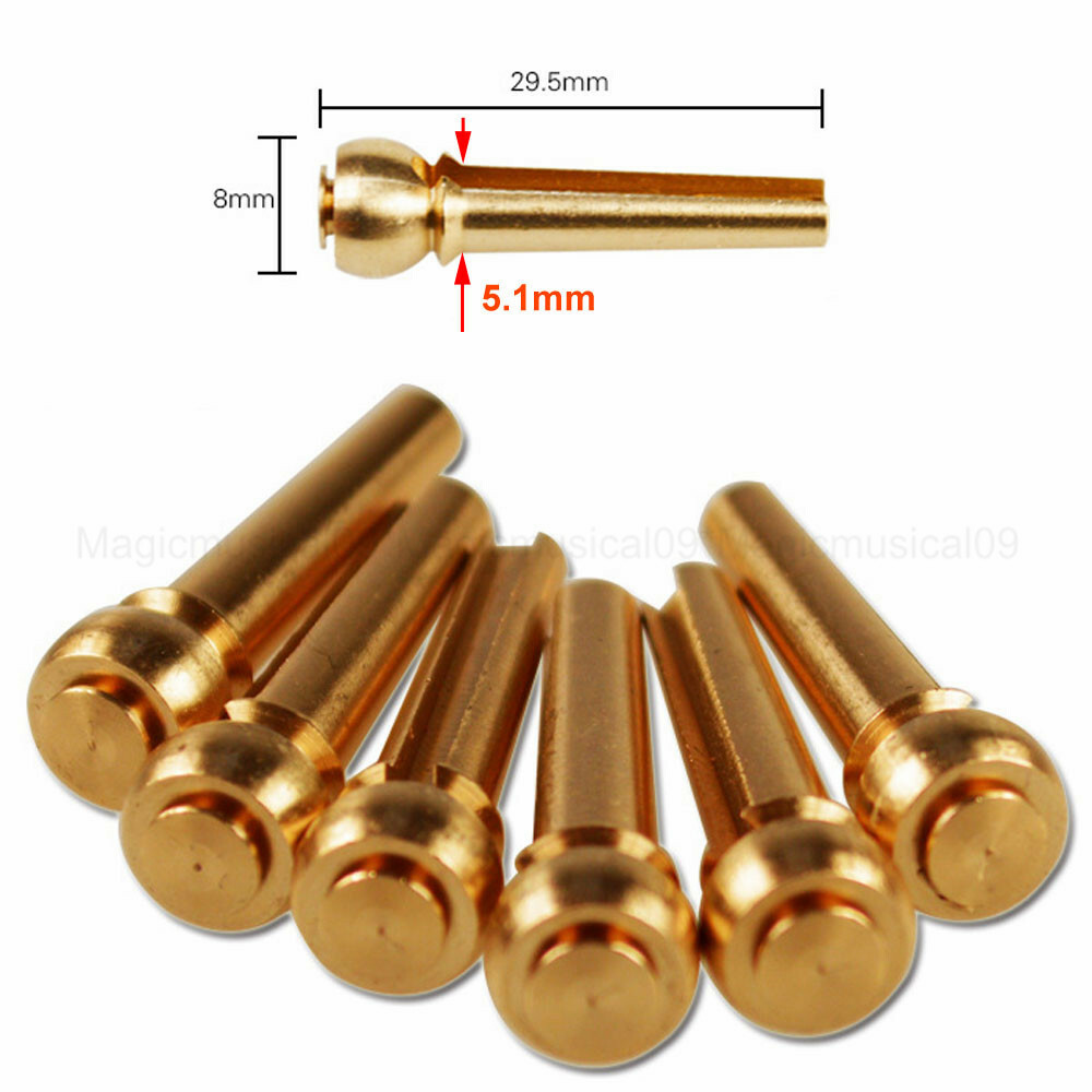 6pcs Acoustic Guitar Copper BRIDGE PINS