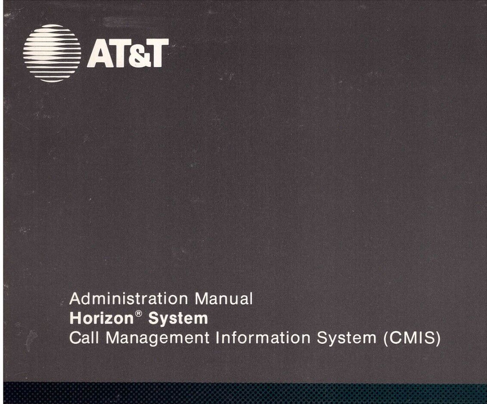 AT&T Horizon System Admin Manual.  Soft cover.   (X-219)