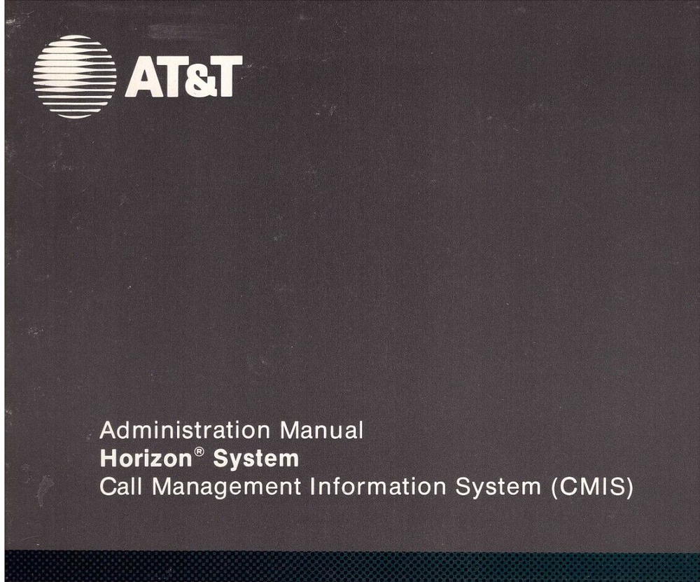 AT&T Horizon System Admin Manual. Soft cover. (X-219)