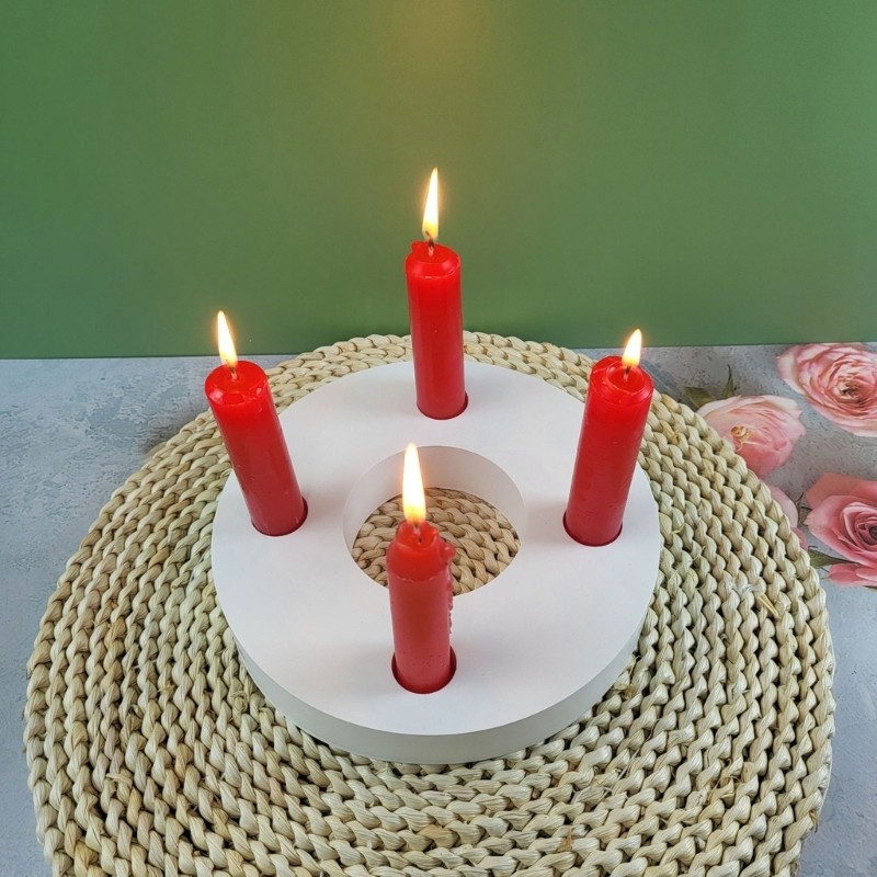 Round Stand Base Molds for Making Pillar Holder Room Decorations