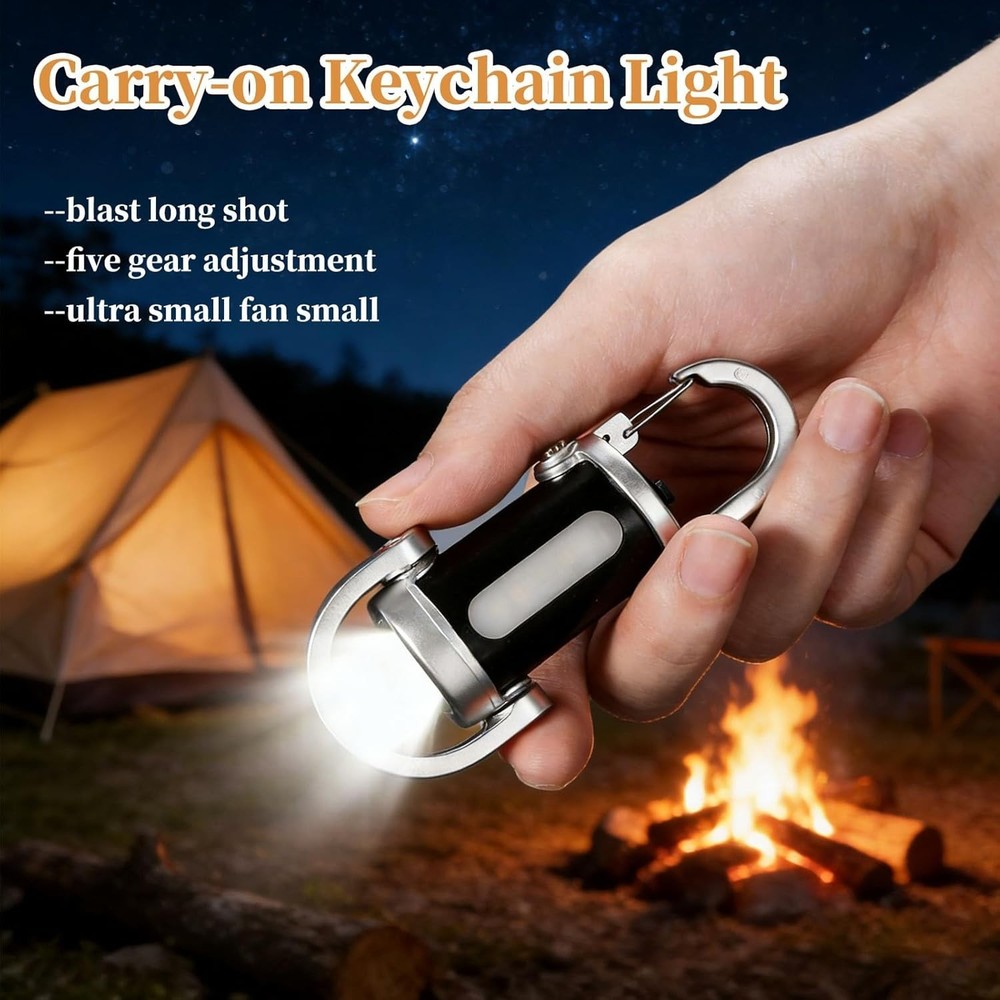 4Pcs LED Flashlight Keychain Portable Rechargeable Super Bright Mini Flashlight