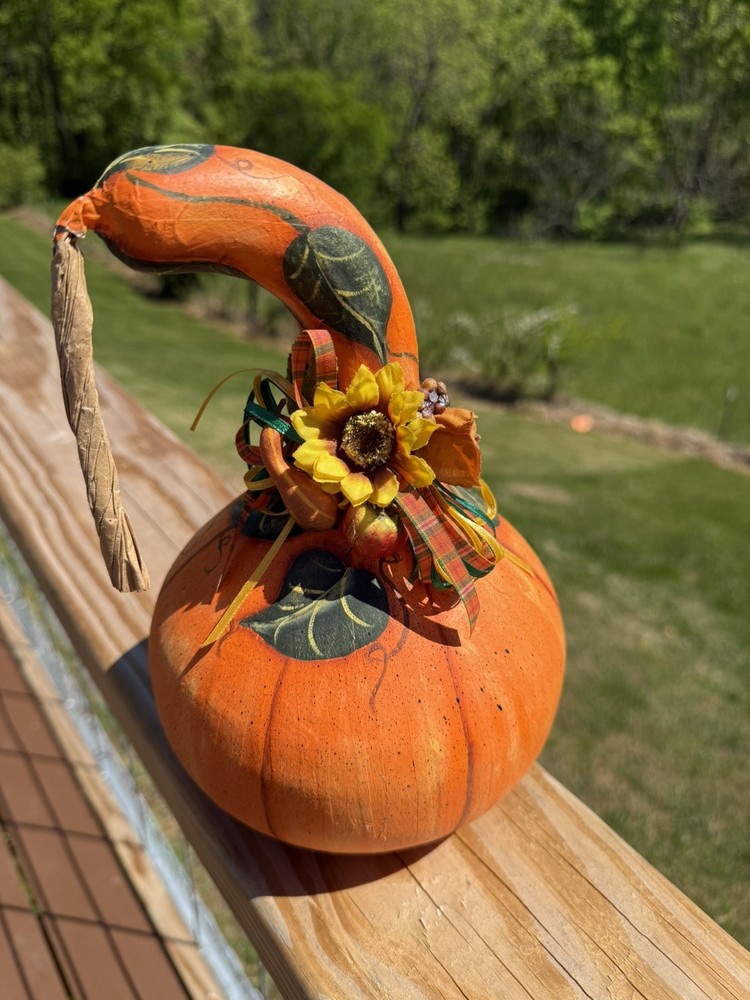 Pumpkin Gourd Hand Painted