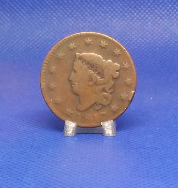 1817 Coronet Head Large Cent Penny - Circulated Condition