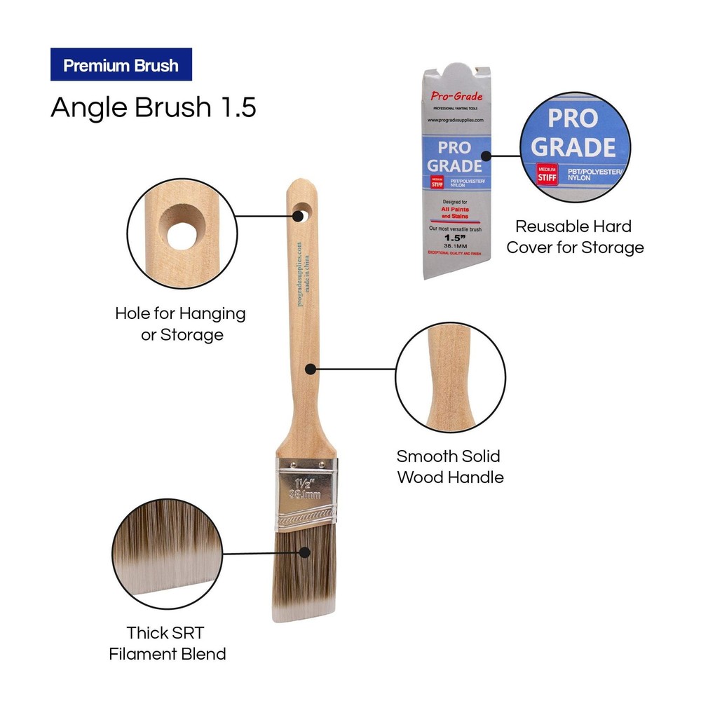 - Paint Brushes - 4 Pack Variety Angle Paint Brushes