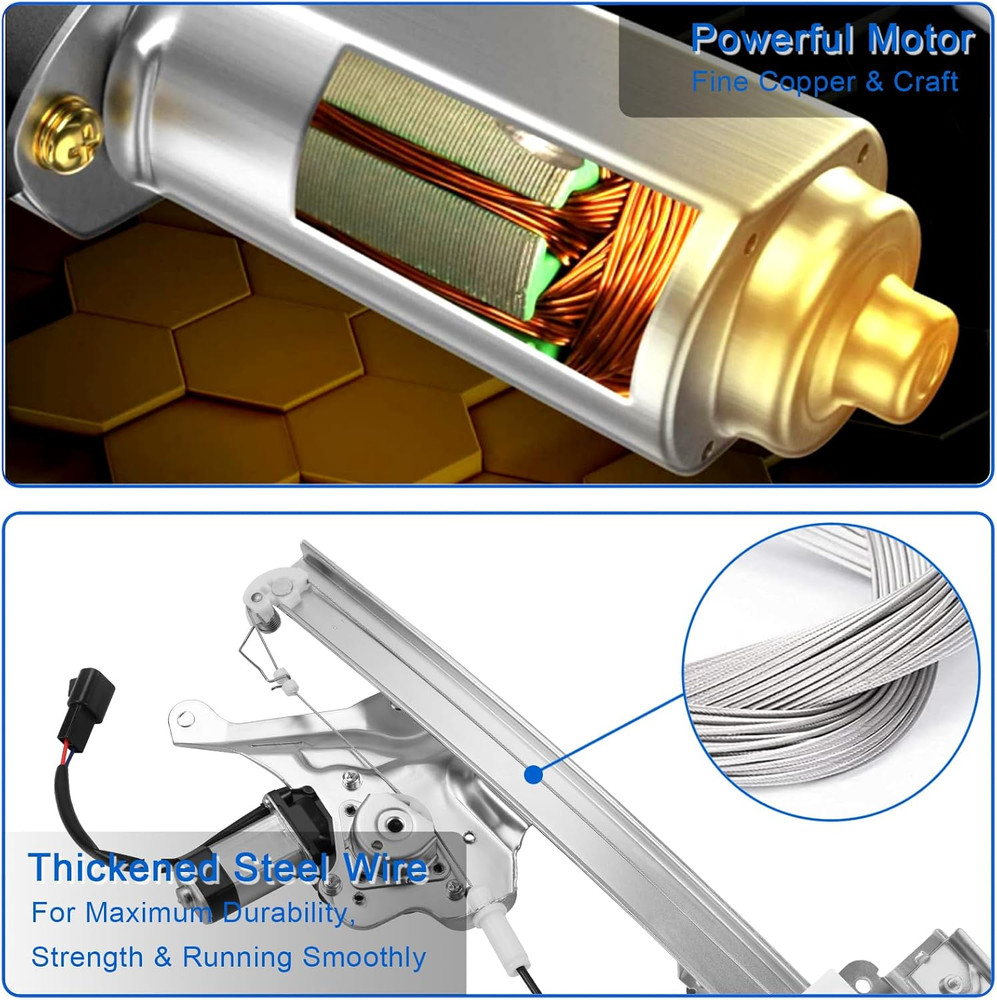 2000-2005 Buick LeSabre Front Right Power Window Regulator–Compatible